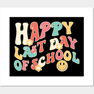 Funny Happy Last Day of School Hilarious Gift Idea Posters and Art